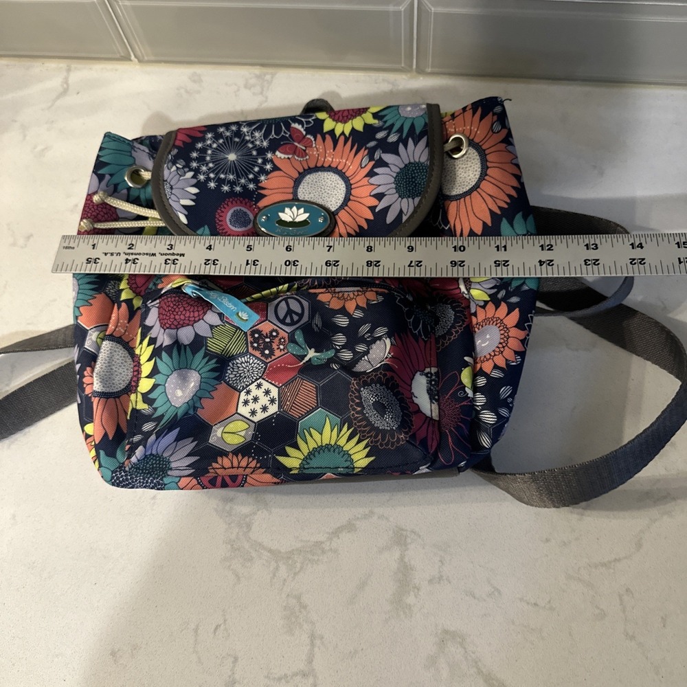 LILY BLOOM SUNFLOWER PEACE MINI BACKPACK BAG KARMA BLOOM ECO‎ FRIENDLY - Picture 6 of 9